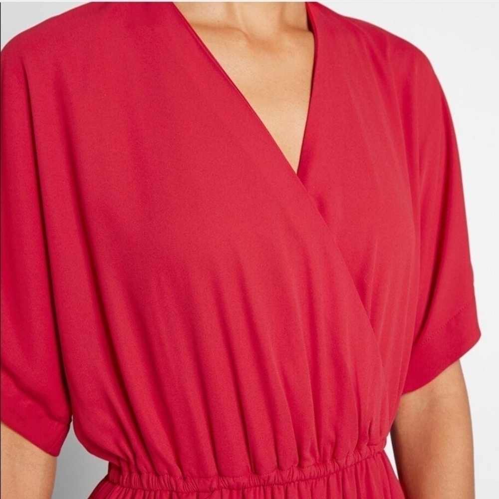 MODCLOTH Wide Leg Jumpsuit size XS Red NWT - Picture 3 of 16